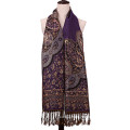 Ladies Pashmina Winter Scarf Fashion Shawl of Plain Flower Pattern